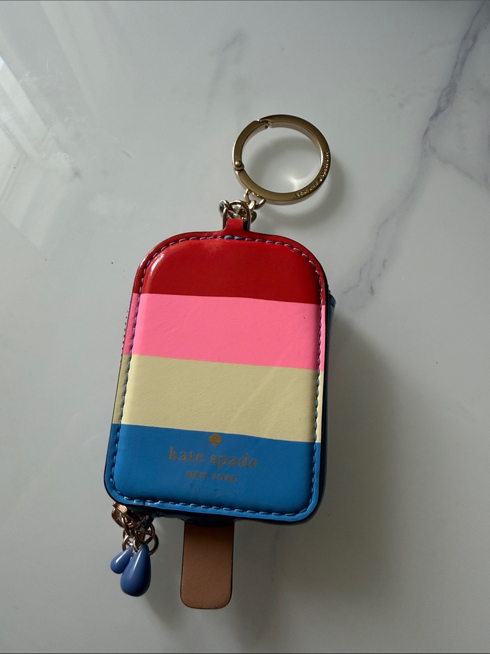 Kate Spade Popsicle Keychain Coin Purse - Red, Pink, Cream, Blue - Picture 2 of 3